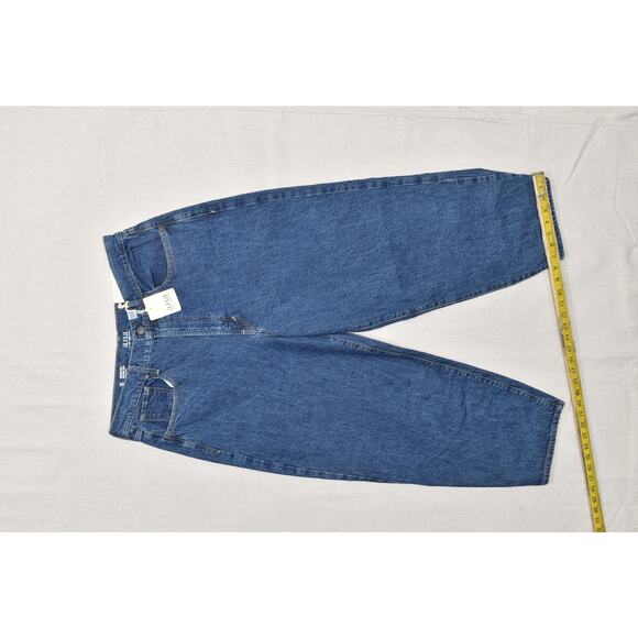 NEW Ana Highest-Rise Balloon Jeans Womens Plus Size 16 Mom Jean Tapered Leg Blue - Picture 4 of 8